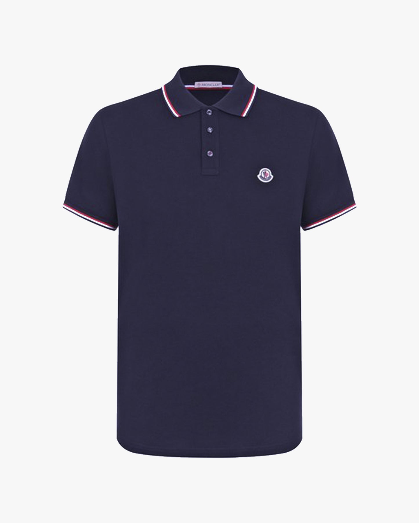 Moncler Classic Polo — White & Navy