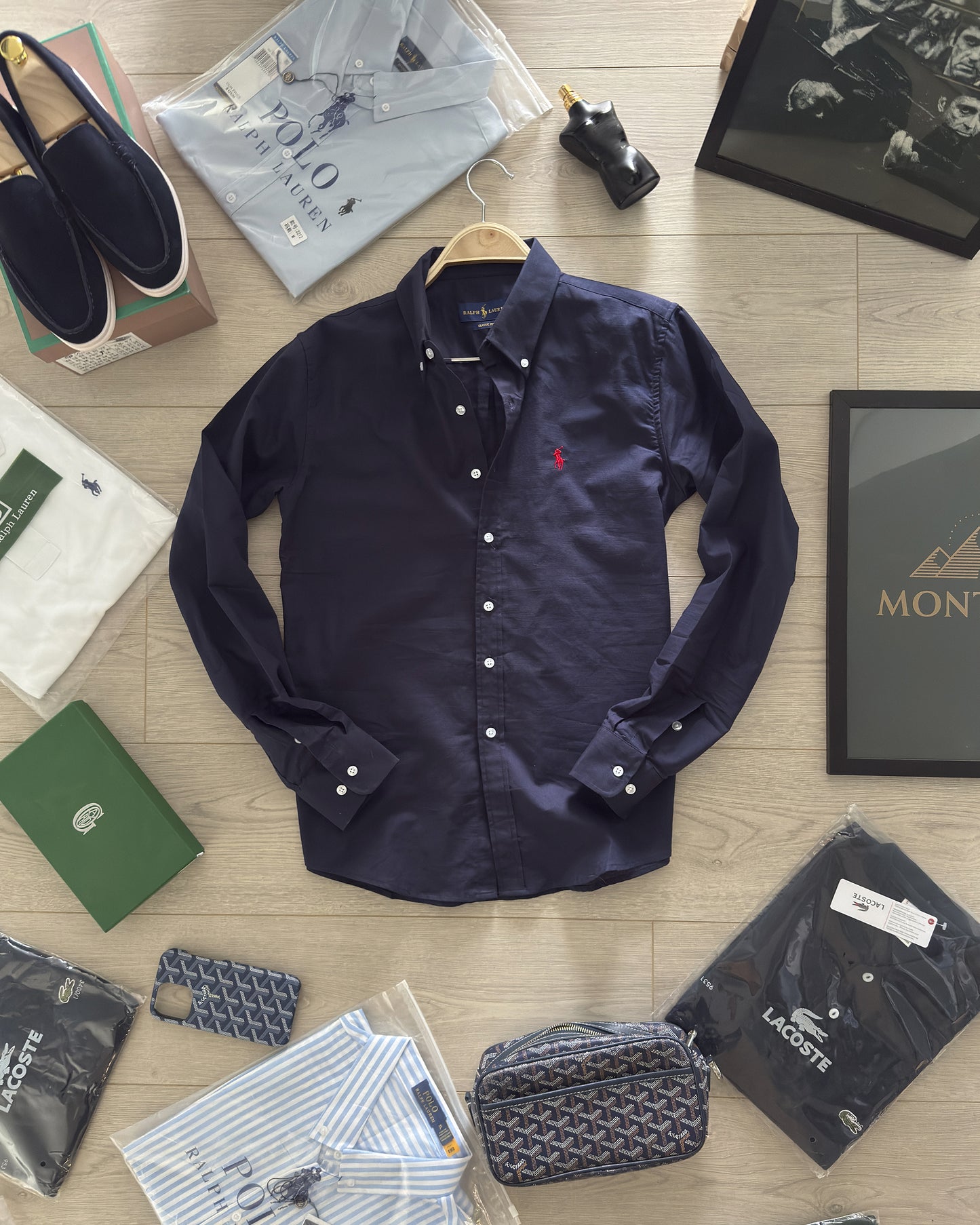 Dark Blue Piqué Polo Shirt