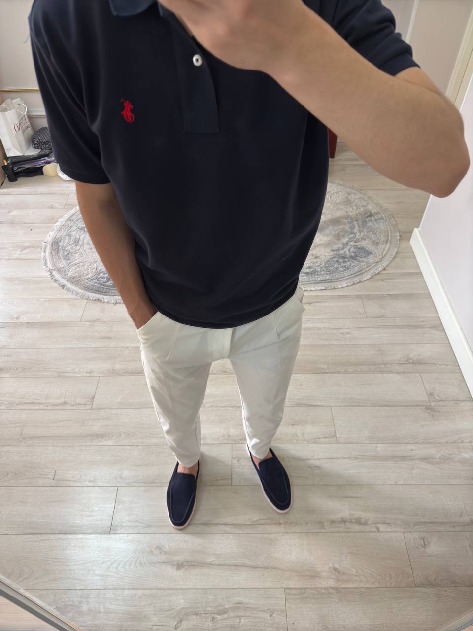 Old Money Navy Look – Polo, Loafers & Accessories Set